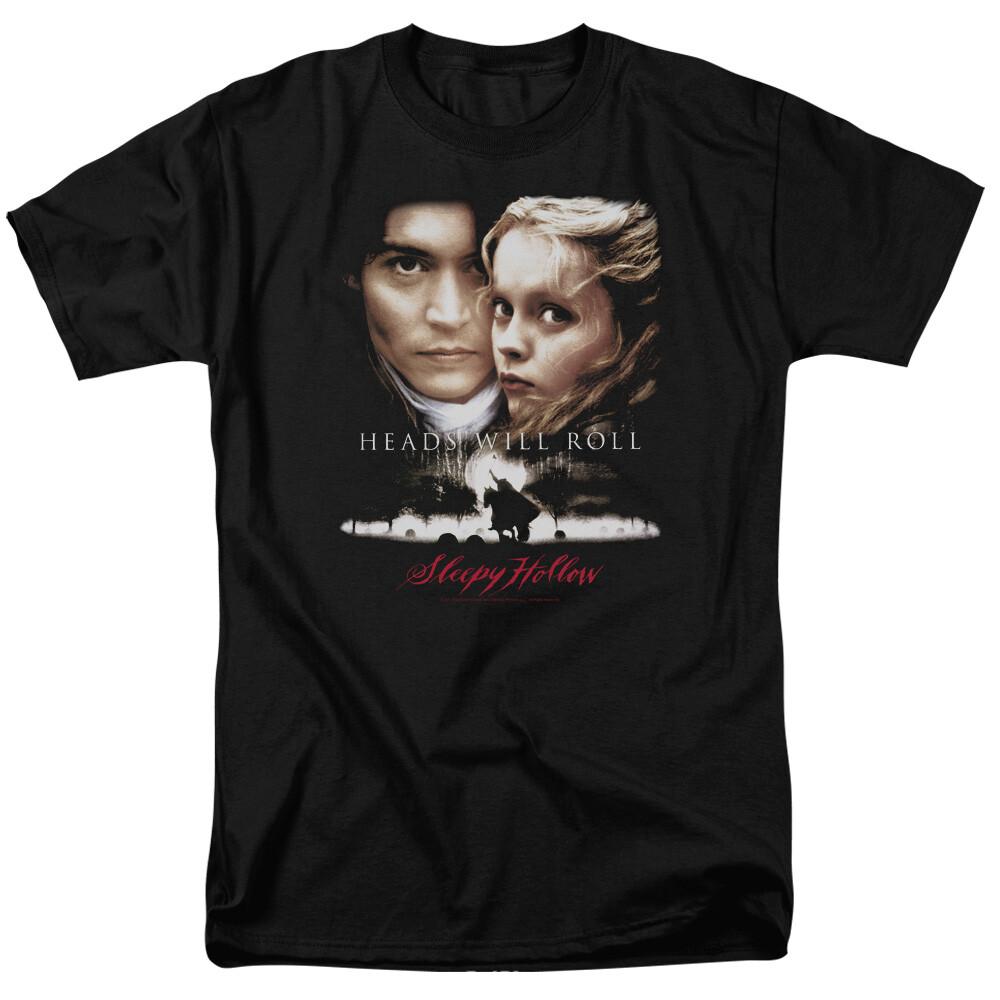 Sleepy Hallow Heads Will Roll T Shirt Mens Licensed Halloween Movie Tee Black XXL