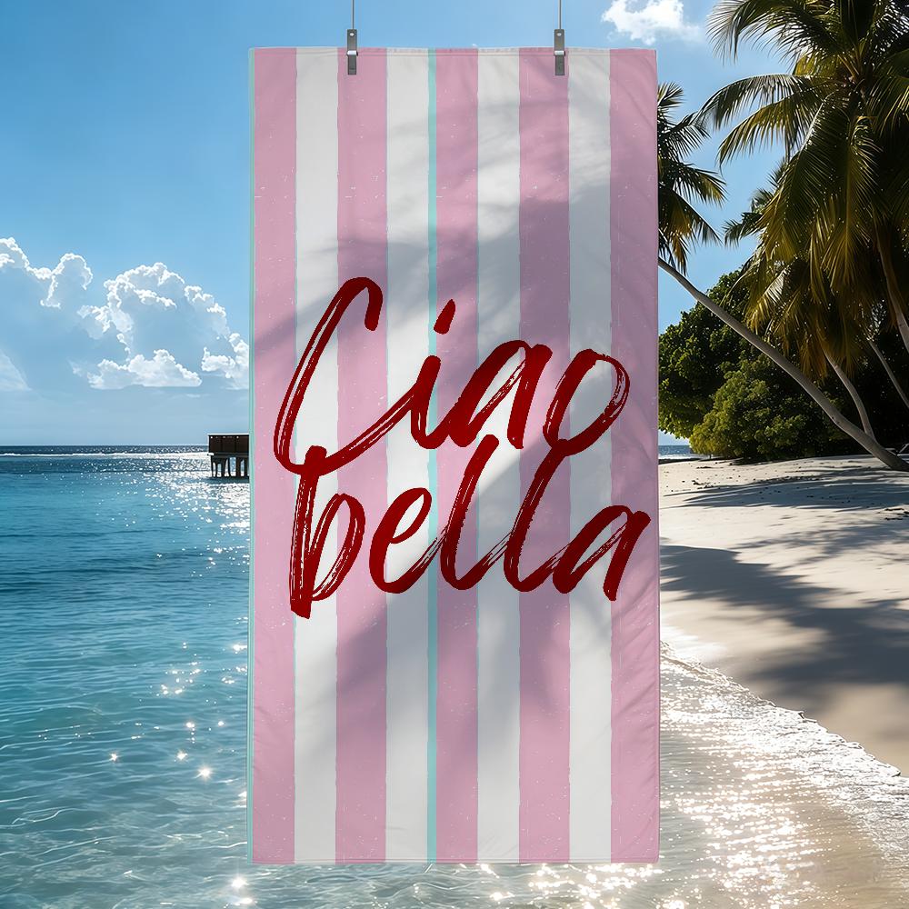 C-Ciao Bella Striped Towel Soft Pool Gift For Travel Gym Shower Camping Quick Dry Sports Beach Towels