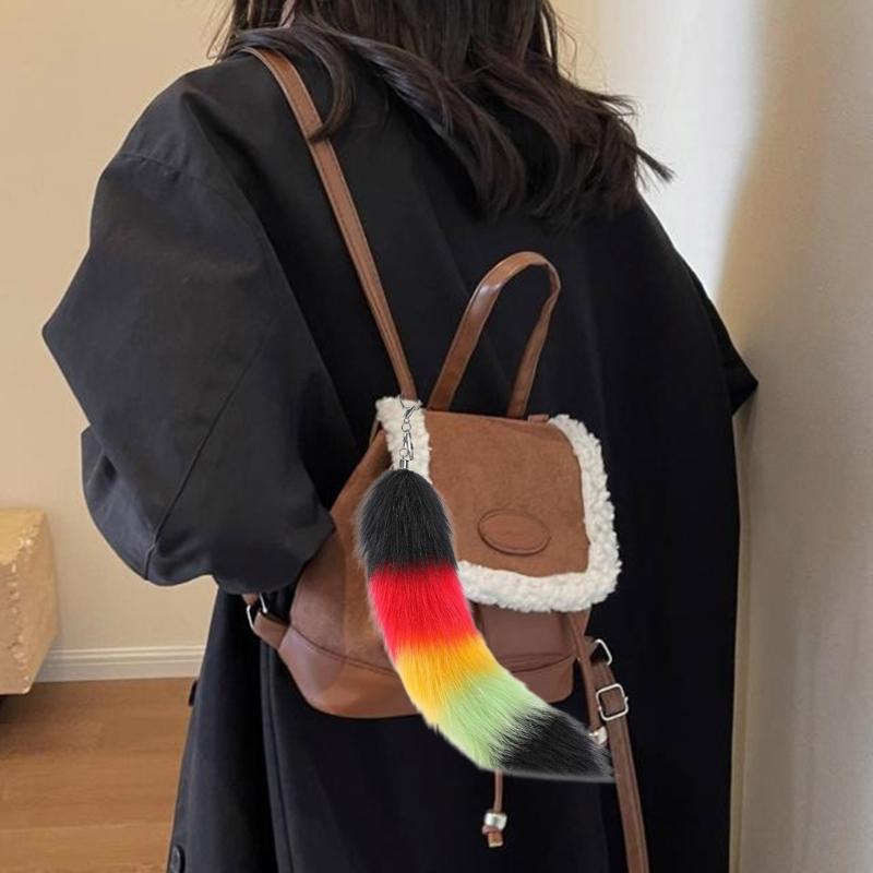Animal Tail Shape Colorful Key Charm Handbag Decoration Unique Key Pendant