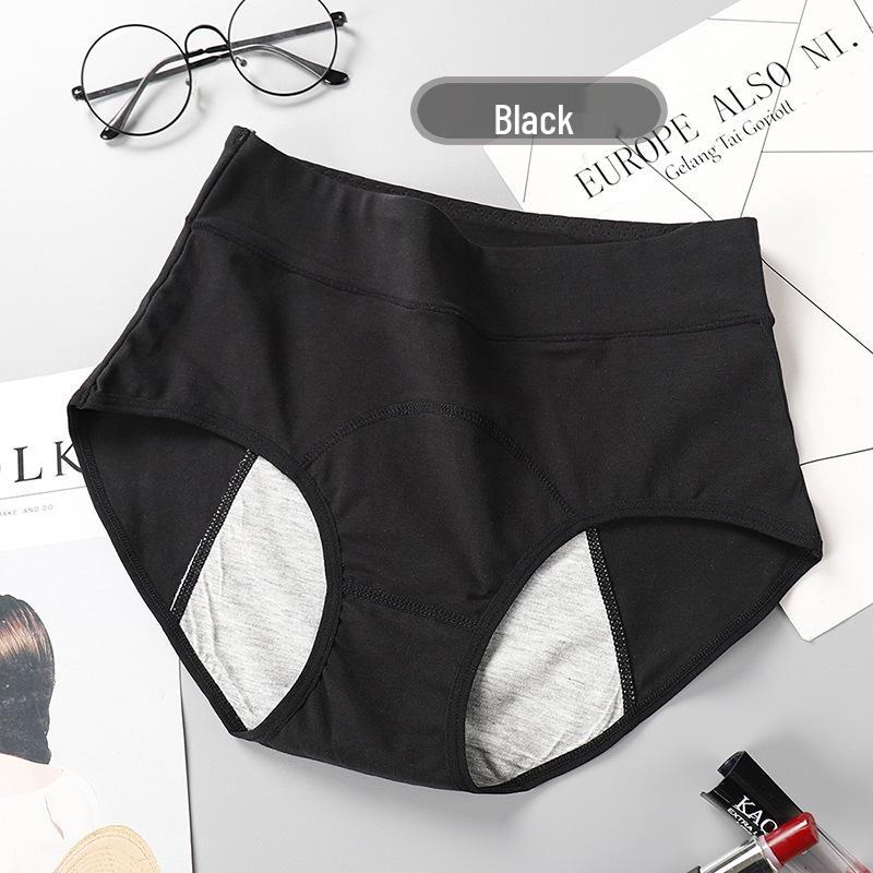 Bannore Women's Plus Size High-Waisted Leak-Proof Menstrual Cotton Briefs