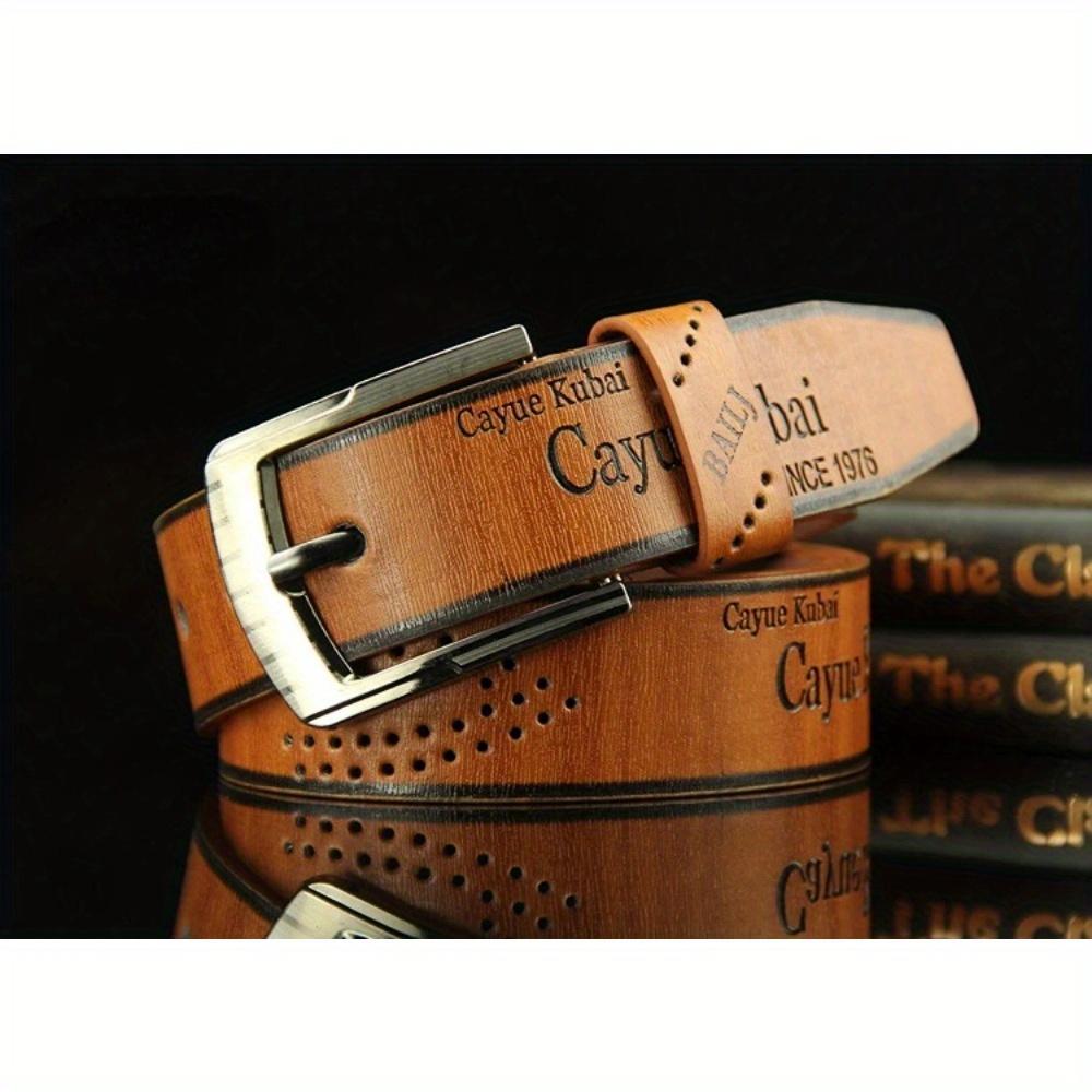 Genuine Leather Men's Belt Luxury High Quality Classic Buckle Business Cowboy Vintage Waistband Alloy Belts