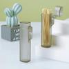 Toothpick box, portable toothpick travel box, transparent small toothpick box with lid, suitable for outdoor, kitchen and restau