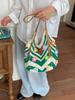Cotton Casual Shoulder Bag With Woven Design For Daily Use