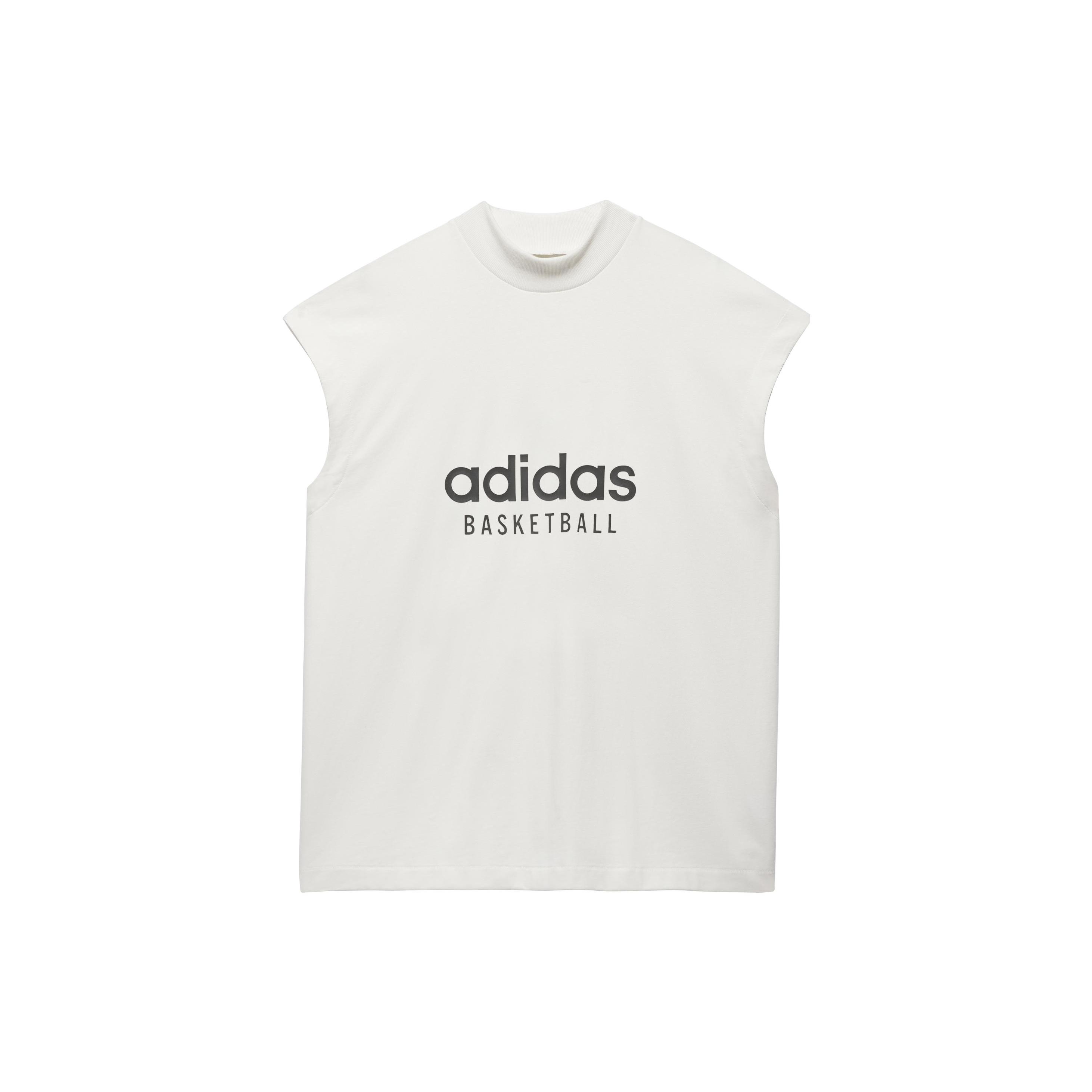 adidas Basketball Sleeveless Tee White Men s IA3443 L