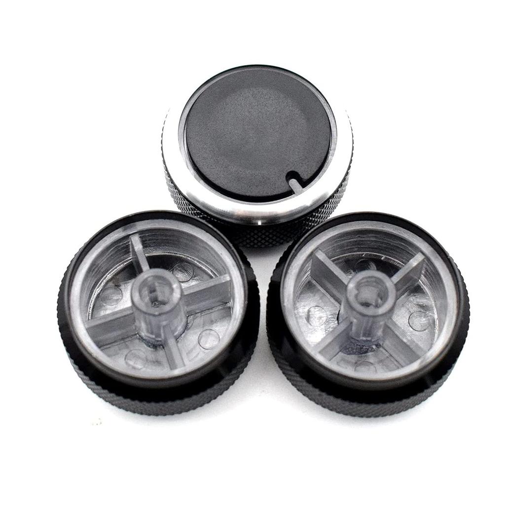 3pcs AC Switch Knobs Air Conditioning Heat Control Knob for Platz Vios Vitz Yaris Ho X Black