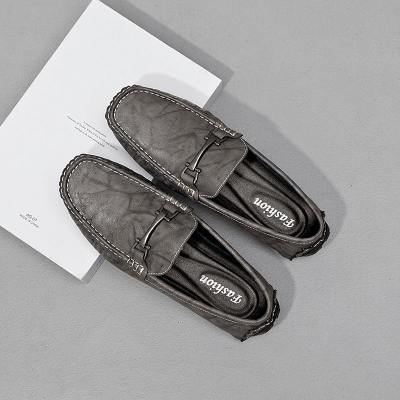 Genuine Leather Men Casual Shoes Elegantes Mens Loafers Moccasins Breathable Slip On Driving Shoes Leisure Walk Business Flats