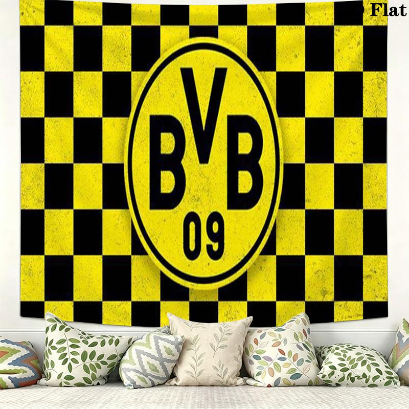Borussia Dortmund Wall Tapestry Aesthetic Wall Hanging Printed Fabric Blanket Decorative Tapestries for Bedroom Living Room Home Decor
