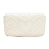Gucci GG Marmont Gold Logo Distressed Quilted Leather Mini Crossbody Bag Women Bags White 476433-DSVRT-9022