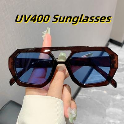 Fashionable Irregular Full-frame Sunglasses UV400 Protection for Travel Beach Street Photography Shades