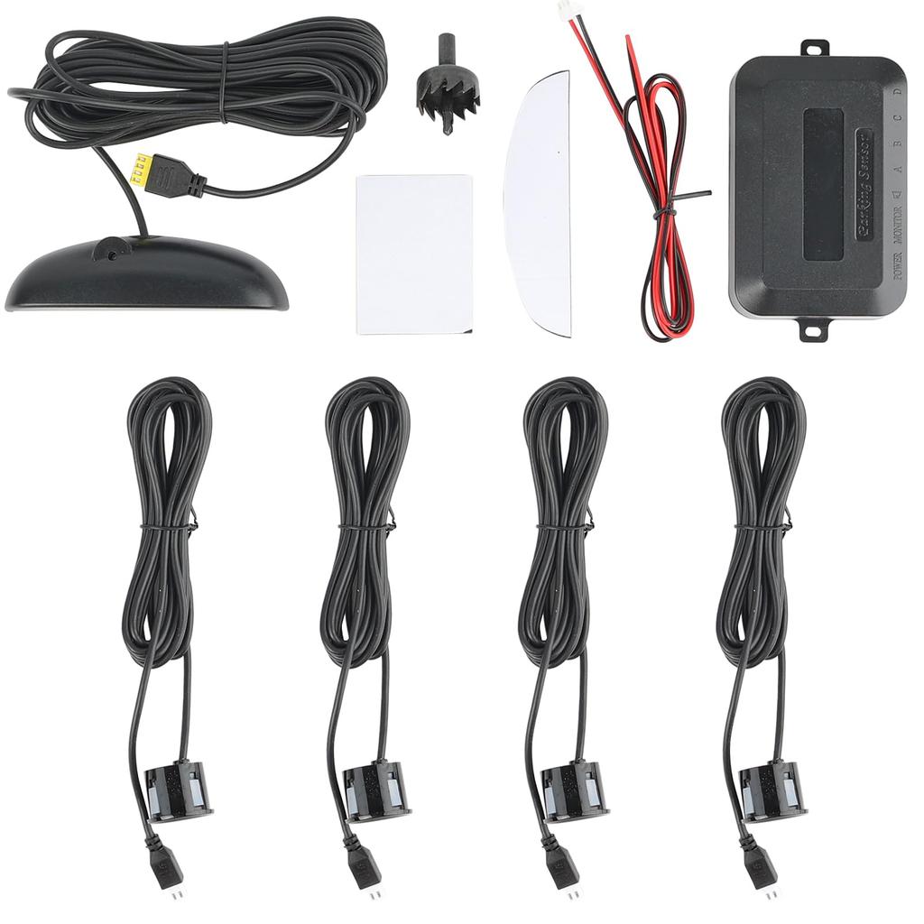 Sensor de Aparcamiento con Radar Trasero de Marcha Atrás con Distancia LED Impermeable Radar de Aparcamiento y para Prevención de Accidentes y Prevención de Colisiones Pantalla, Sistema,