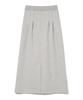 MILLO WOMEN Belt Hole Maxi Skirt [Melange Gray]