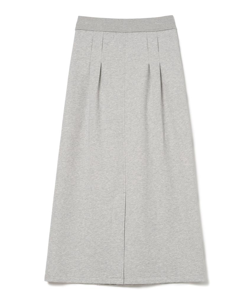 MILLO WOMEN Belt Hole Maxi Skirt [Melange Gray]
