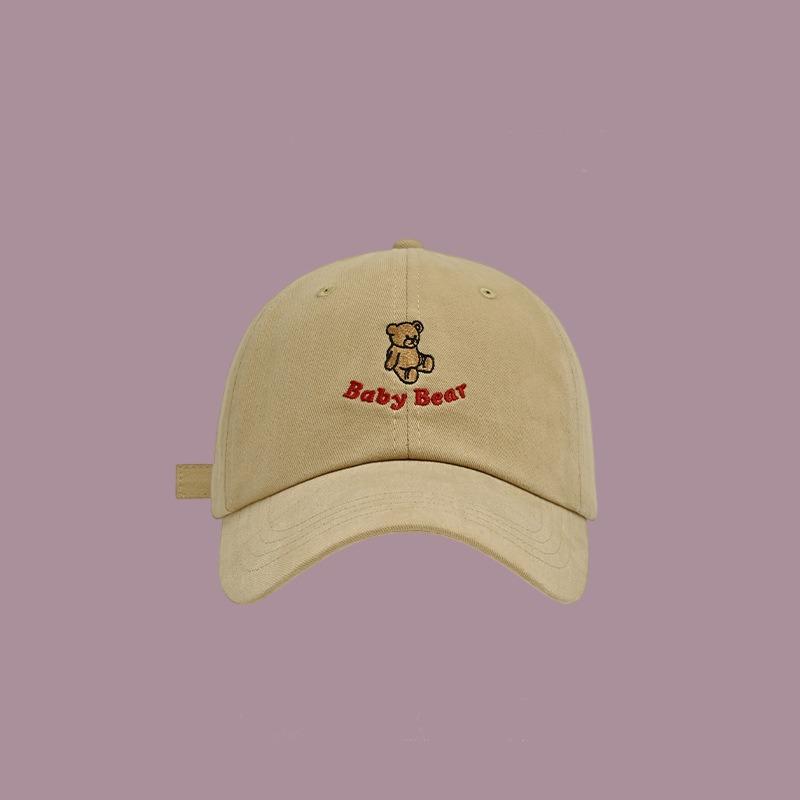 Cute cartoon embroidered baseball cap women's new versatile face cap men's sun hat tide