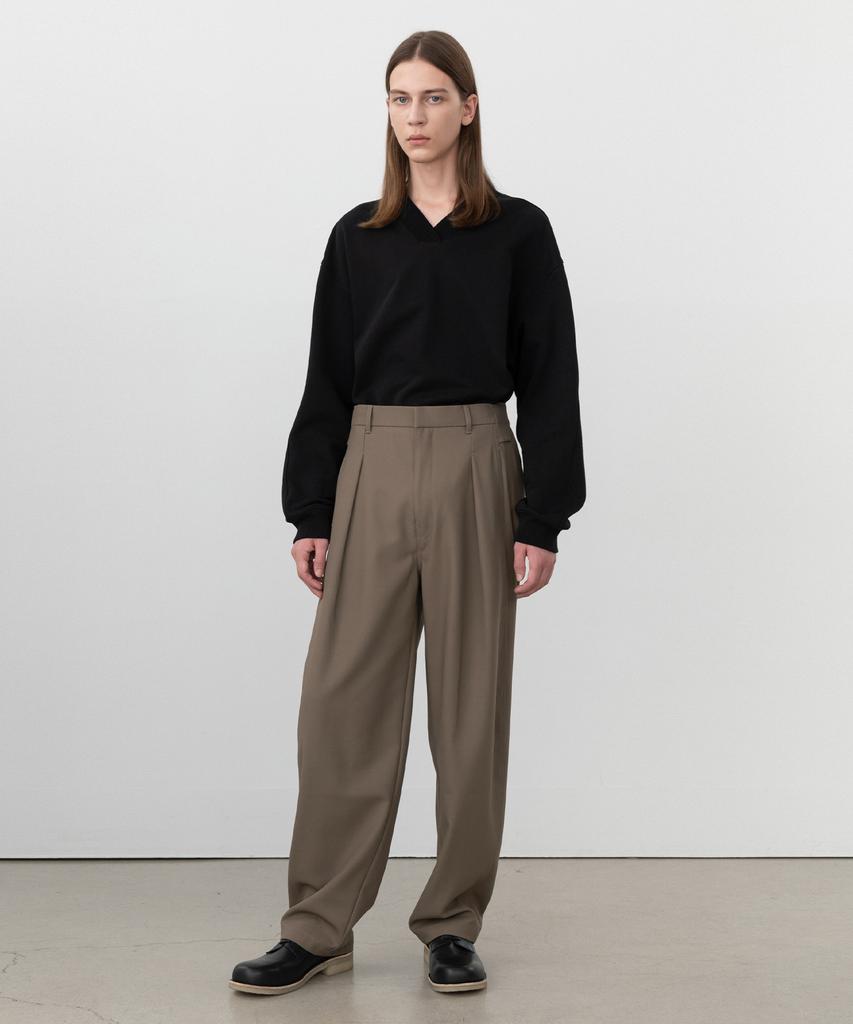INSILENCE Front Line Wool Pants Ash Brown