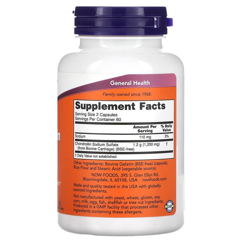 Chondroitin Sulfate, 600 mg, 120 Capsules