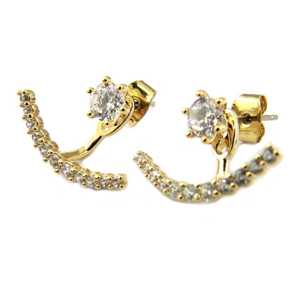 7bis [P8231] - Handgefertigte 'Sissi' Ohrringe weißgoldfarben - 20x14 mm