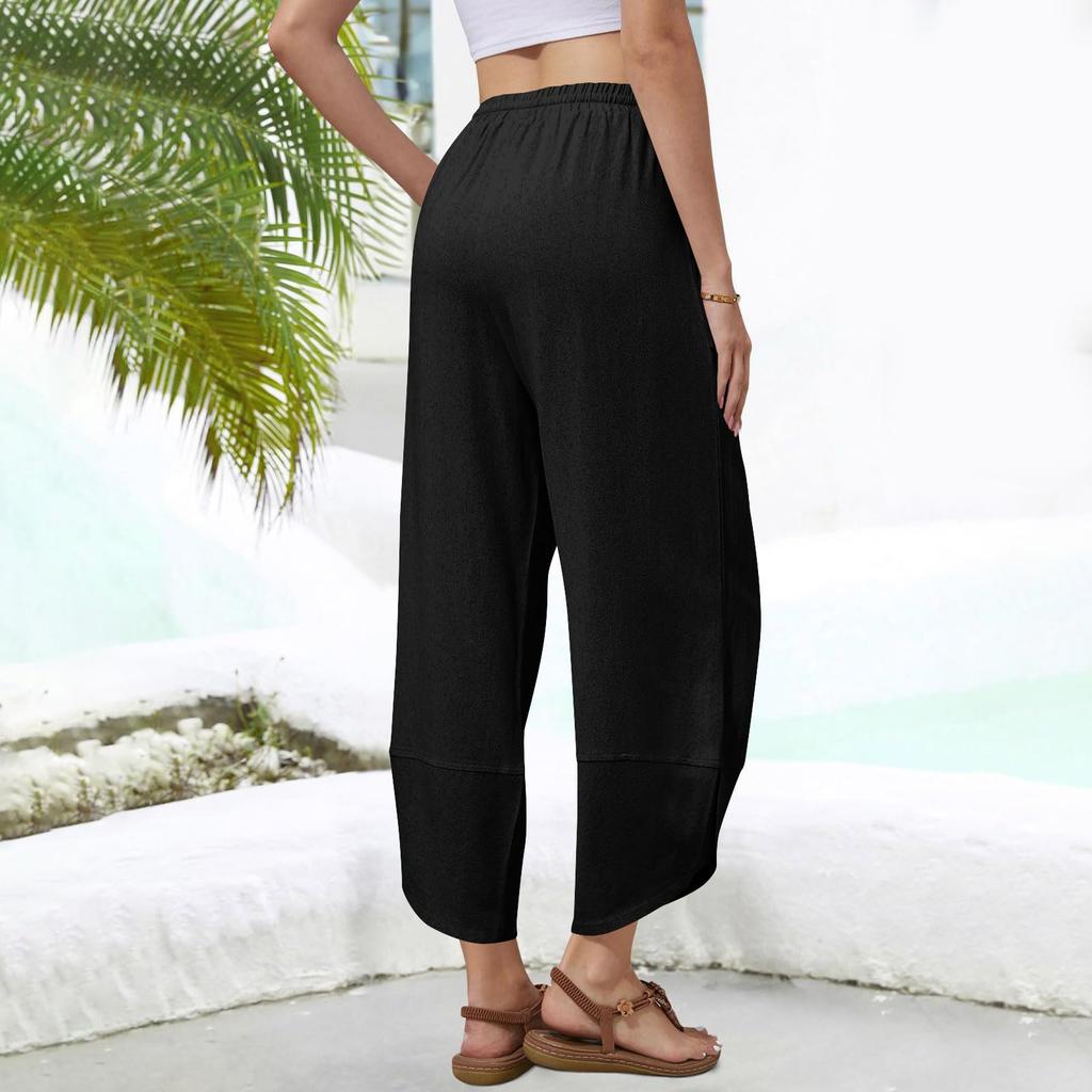 Women's Straight Pants Fashion Casual Pants Nine Point Harlan Pants