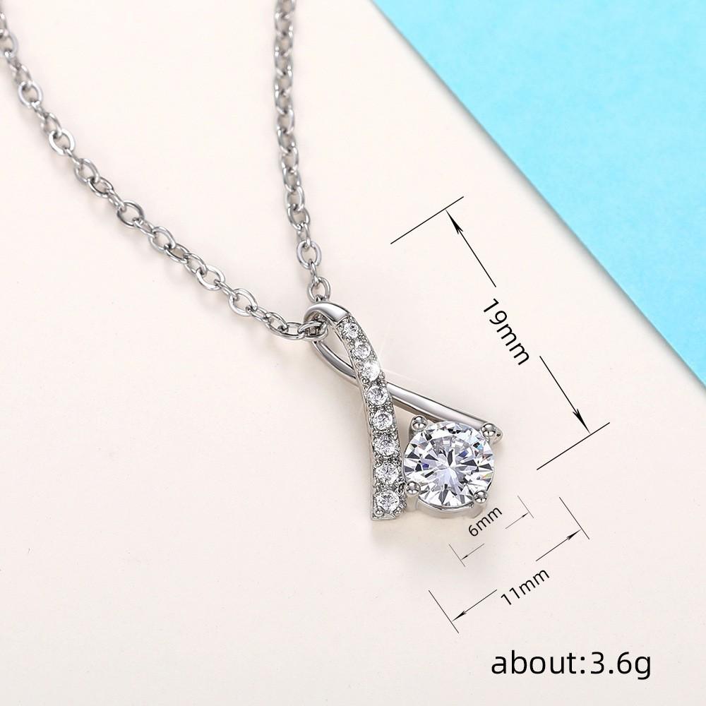 Korean Style Fashion Dress Fan Pendant European and American Herringbone Pendant Necklace