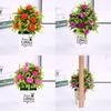 Artificial Rose Flower Letter Flower Pot Potted Plant For Living Office Room
