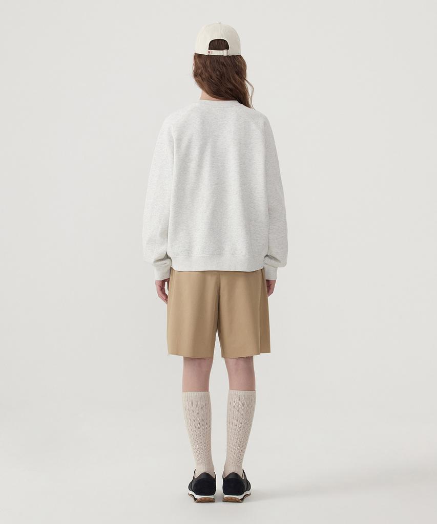 COVERNAT WOMAN Vintage Graphic Sweatshirt Oatmeal