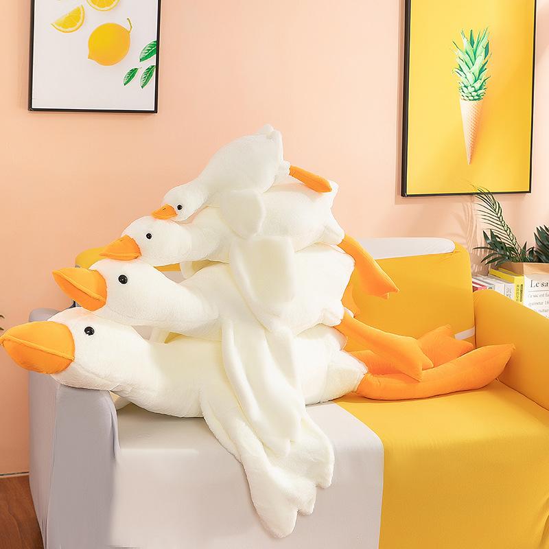 Plush Toy Duck Doll Large Size Duck Pillow Gift Sleeping Leg Cushion Children's Doll Cute Big White Goose