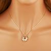 Nidin New Fashion Heart Shape Hollow Design Delicate Pendant Necklace For Women Men Inlaid Colorful Zircon Jewelry Birthday Gift