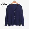 Fall Coat Women Sweater Solid Color Single-breasted Buttons Long Sleeves Casual Autumn Cardigan Soft V Neck Jacket for Daily Wear
