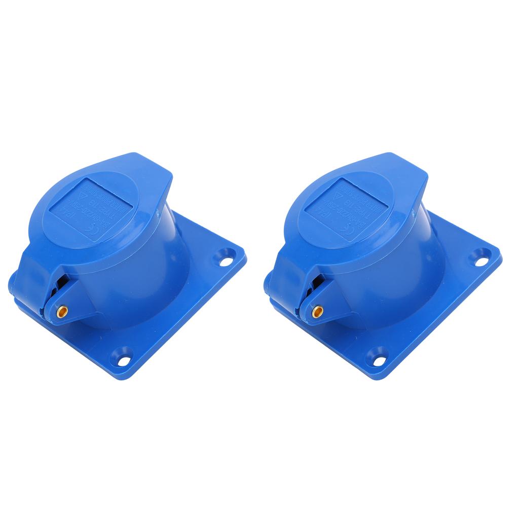 2 buc priză industrială monofazată, 3 pini, rezistentă la explozie, impermeabilă, 16 A, 3 găuri, 220250 V