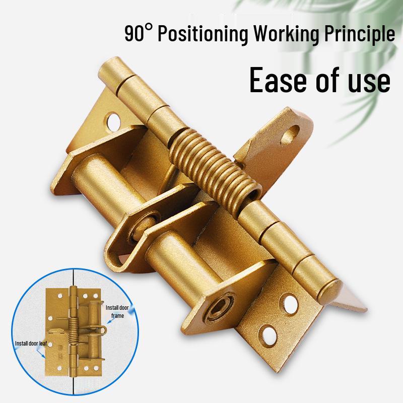 4-Inch Multifunctional Concealed Wood Door Hinge with 90° Automatic Door Closer