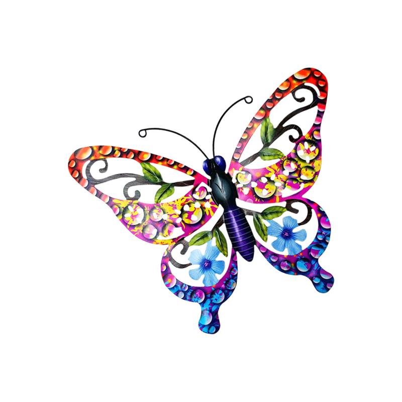 New Large Cutout Metal Butterfly Wall Art, Rust-Proof Outdoor Metal Sculpture For Garden Fence Patio Yard - Unique Gift