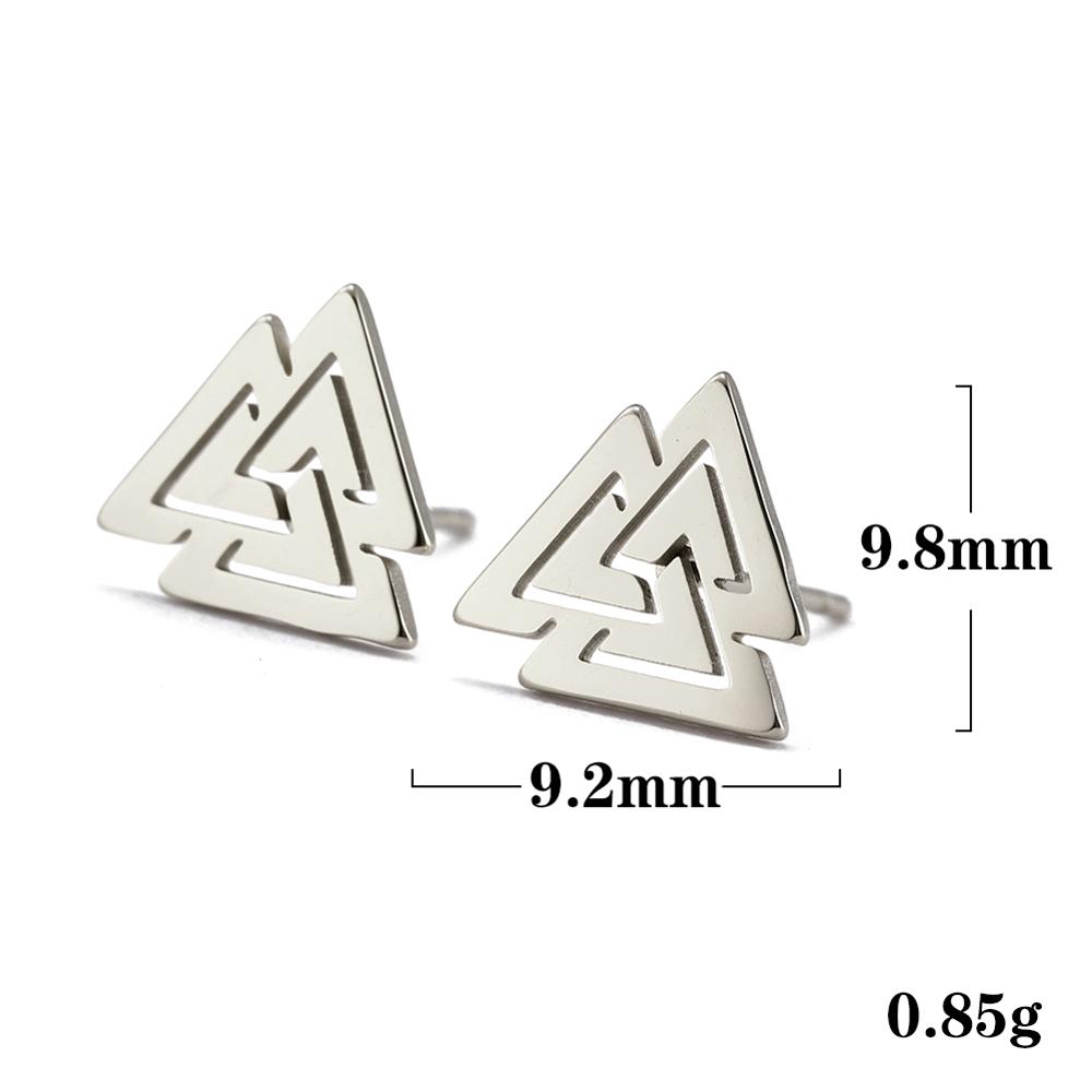 

Teamer Wicca Viking Earring Studs Women Valknut Triskel Triqueta Men Earrings Stainless Steel Jewelry Vintage Amulet Accessories