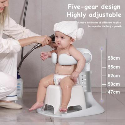 Stojak Baby Shower Przenośny Składany Regulowany Siedzisko do Kąpieli Dziecka z Antypoślizgową Podstawą Lekkie Siedzisko Podpierające do Kąpieli dla Malucha