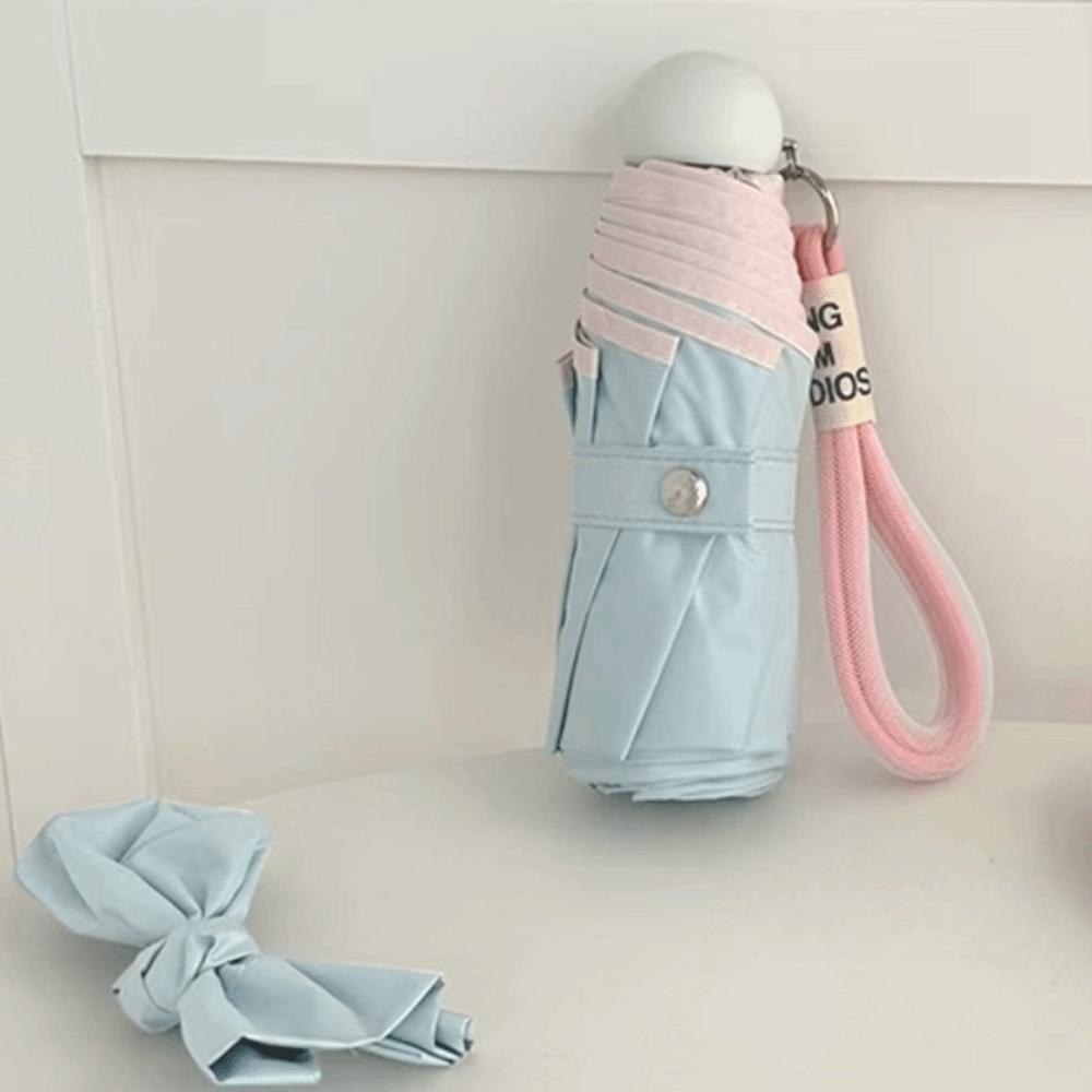 Folding Pocket Rain Umbrella Ultralight Sun Shade Umbrella Portable Sun Umbrella  Outdoor синий