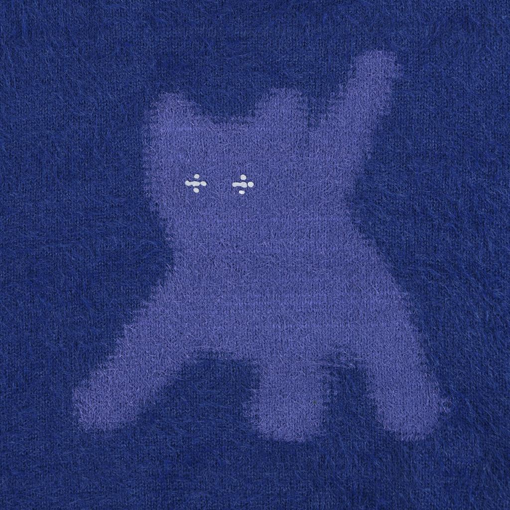 Eiieii Flashed Cats Angora Strick -[Blau Marine]