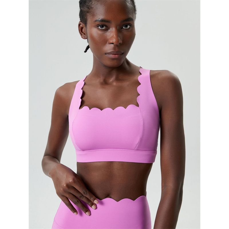 Lace Liquid Glue Small Wave Sports Intimates Women's Bubble Wrap Plus Size Workout Yoga Bra Quick-Drying Running Vest Elastic