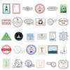 57 Retro European & American Postage Stamp Stickers for Travel & Diary DIY
