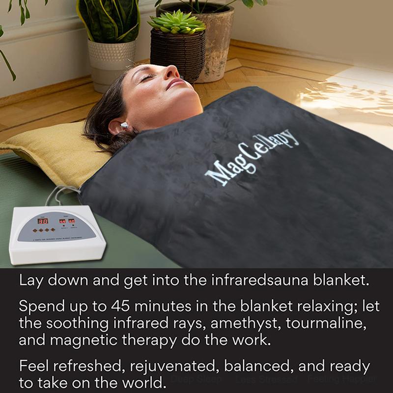 Far Infrared Sauna Blanket for Weight Loss | Home Detox Slimming Blanket with Remote Control | for Body Shaping, Fitness & Postpartum Recovery