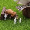 Unpainted Human Figures, 1:50 Scale, 3.5cm, 100 Pieces Per Pack. Ideal for Miniature Gardens, Railway Models, Building Models, Crafts, Educational