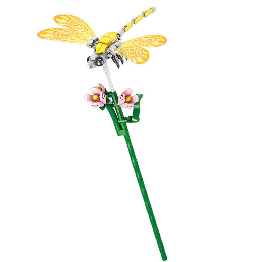 City Creativity Insect Bouquet Bonsai Potted Plant Flower Bouquet Building Blocks Bricks Model Home Decoration Toy For Kids