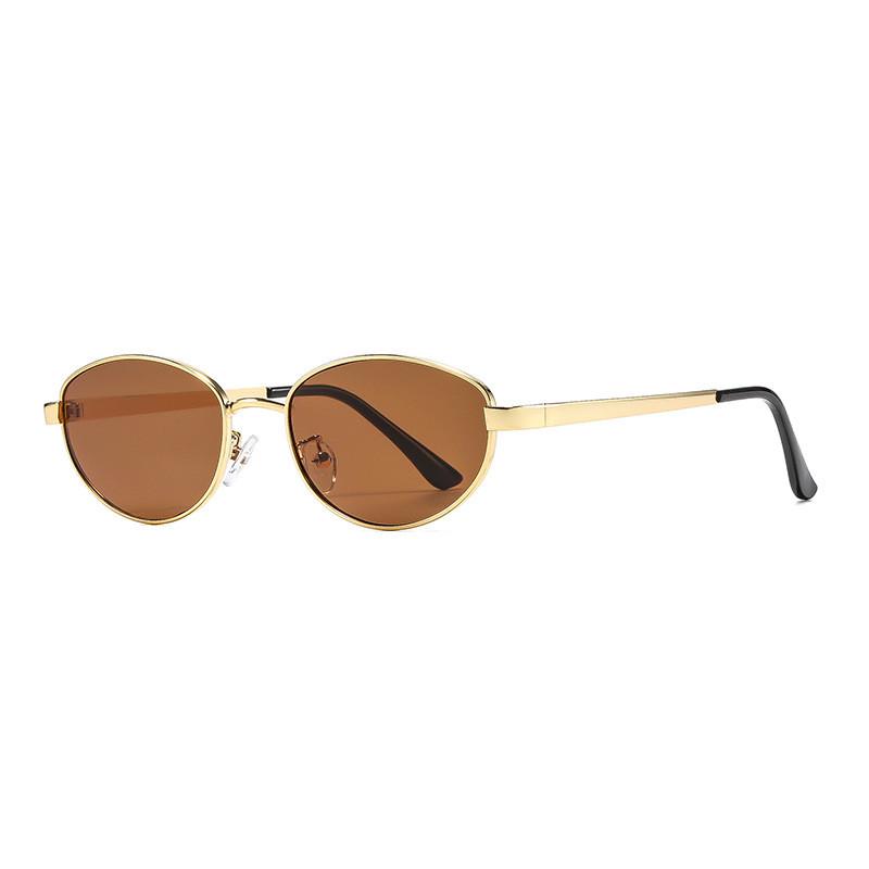 Polyhedron Cat Eye Sunglasses With Metal Frame Uv400 For Fashion Women