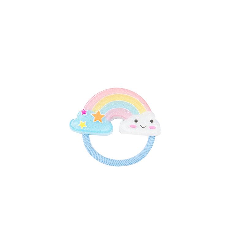 Rainbow Heart Star Hair Ties - Cute Infant & Toddler Accessories, Hair-Friendly Bands