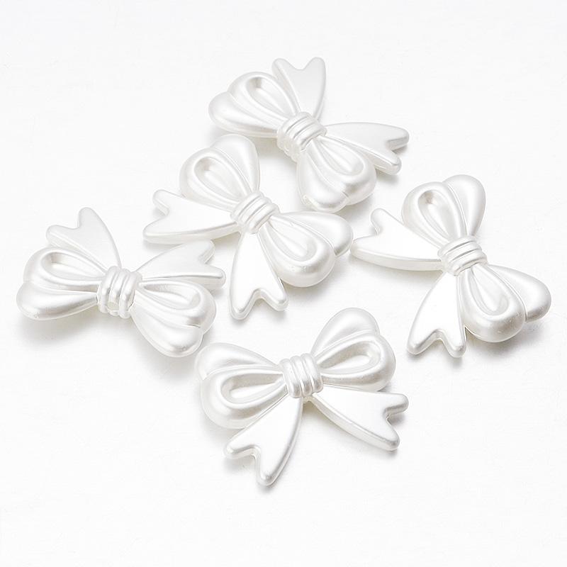 30-100Pcs Multi-shape Acrylic Beads Charms Imitation Pearl Beads For DIY Necklace Bracelet Pendant Jewelry Making Accessories