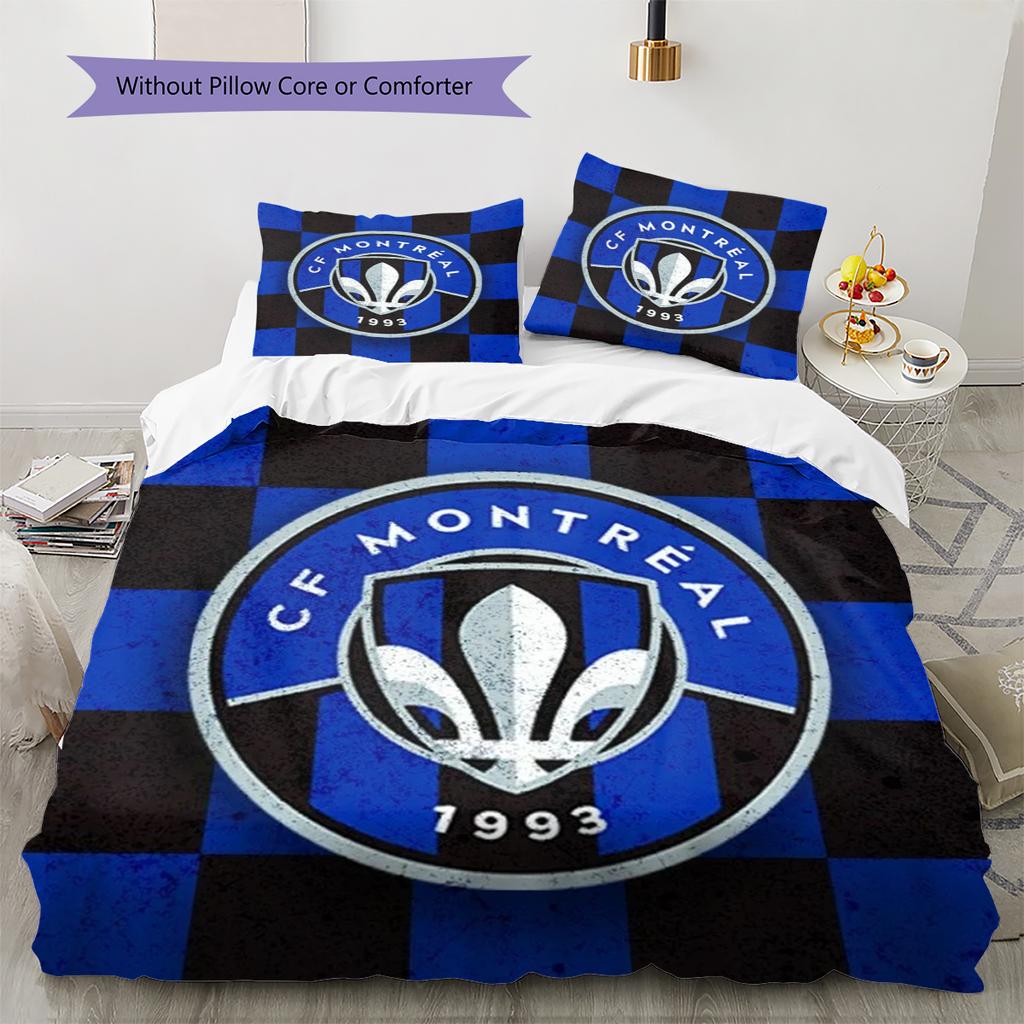 CF Montreal Pattern Bedding Home Decoration Birthday Gift (1 * Duvet Cover + 2 * Pillowcase, Without Core)