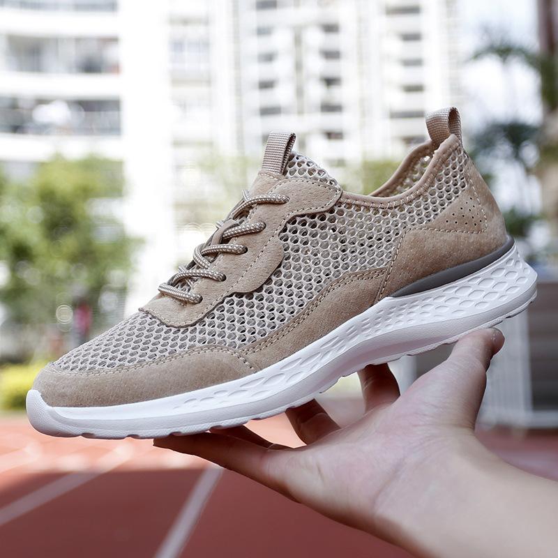Экспортные сетчатые кроссовки мягкая подошва легкие нескользящие сетчатые полые спортивные ходячие кроссовки сетчатые кроссовки 38