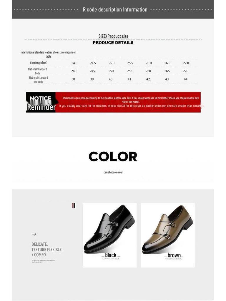 Men's Business Casual Double Buckle Pointed Toe Leather Monk Shoes - Shiny English Style Formal Footwear.