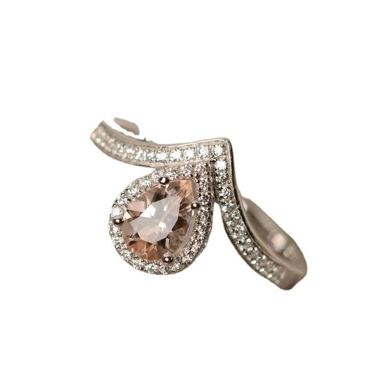 Hot Sale925Silver heart-shaped zircon ring Popular European and American Women's Fashion Wedding Rings