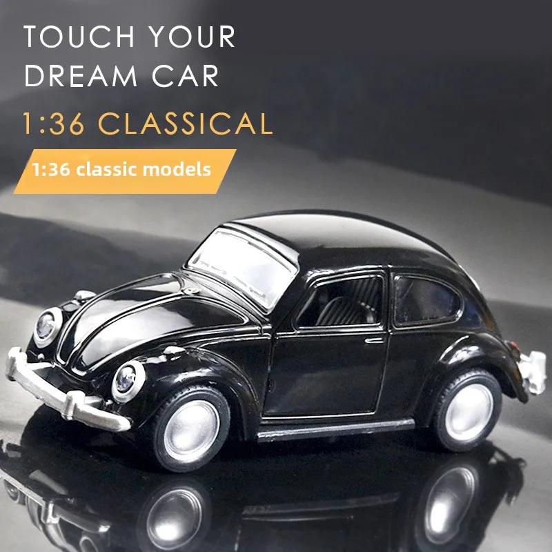 Alloy Car Model Classic Car Door Pull Back Children'S Toy Car Cake Decoration Car Ornament