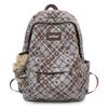 Schoolbag backpack 1011 new high-value retro plaid star student schoolbag large-capacity travel backpack