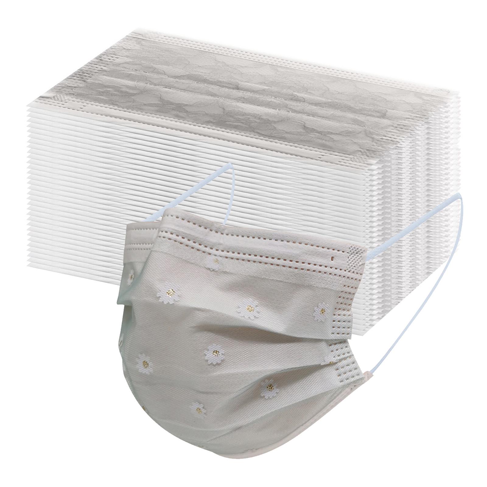 

Thanksgiving Disposable Face Mask 50 Pack 4-Layer Breathable Christmas Costume Holiday Masks For Adults Women