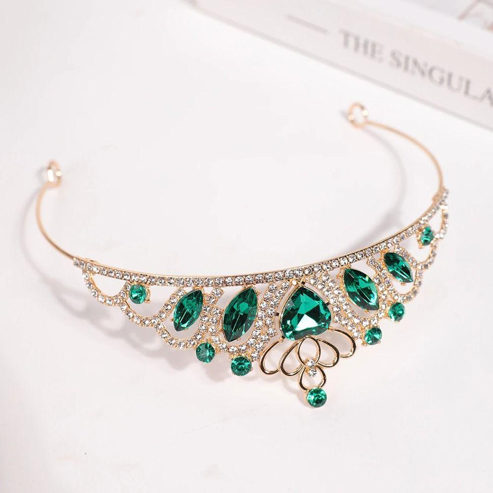 Bling Bling Crystal Headpiece Crown Heart-Shaped Children's Crown  Ballet Performance